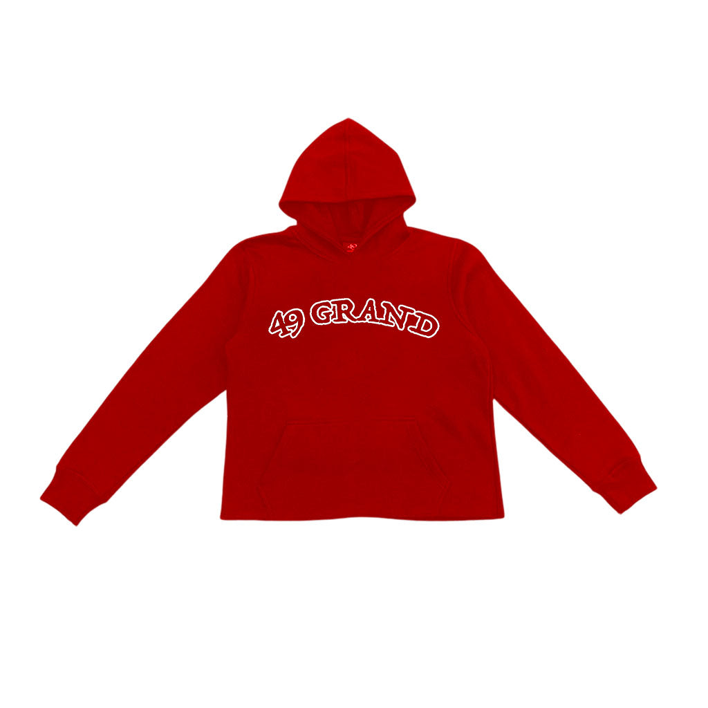 Red supreme cheap champion hoodie